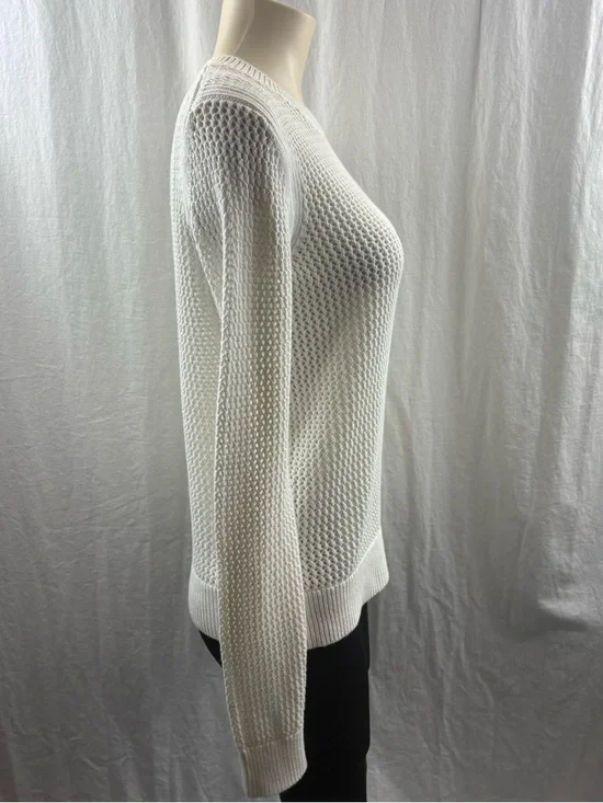 Everlane The Mesh Soft Cotton Crew in White S - Picture 7 of 13